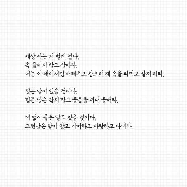 임태주 시인 어머니가 남긴 마지막 편지 | 인스티즈