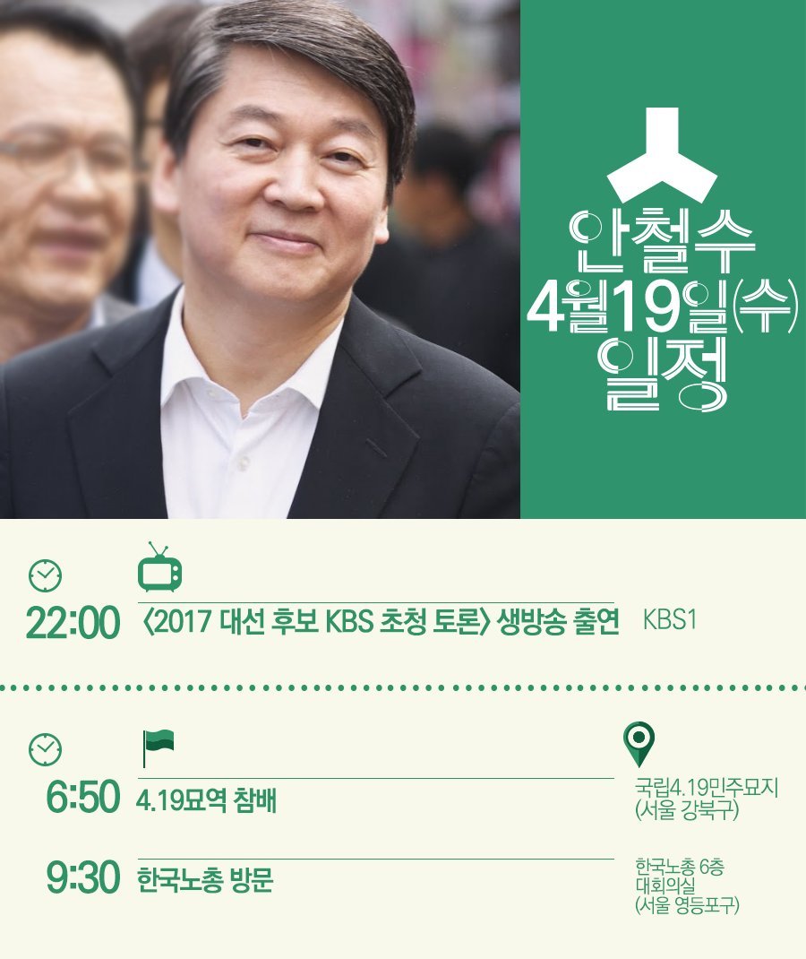 4/19 대선 후보 선거 유세 일정.jpg | 인스티즈