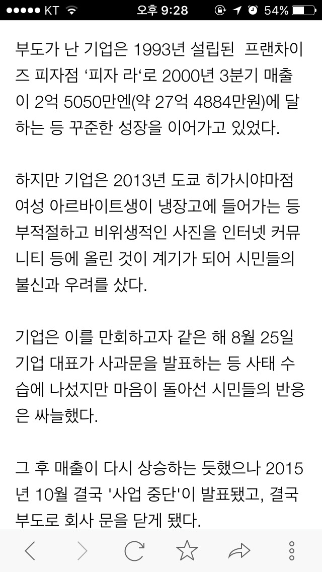 알바생의 부적절한 행동에 멀쩡하던 기업 끝내 부도 | 인스티즈