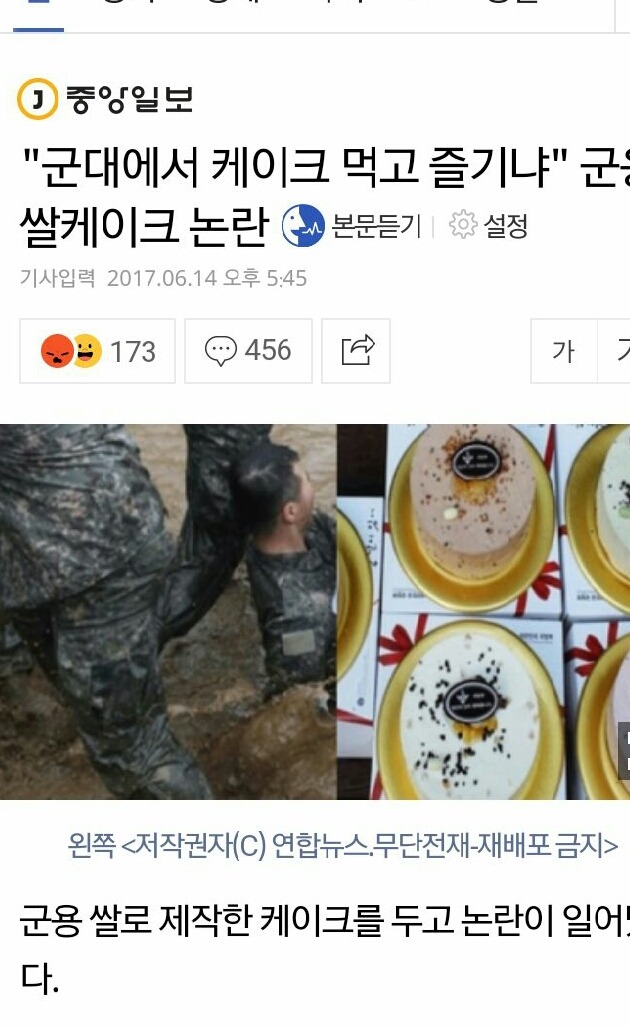 여시에서 좌표찍고 댓글장악한 군대케이크 기사 | 인스티즈