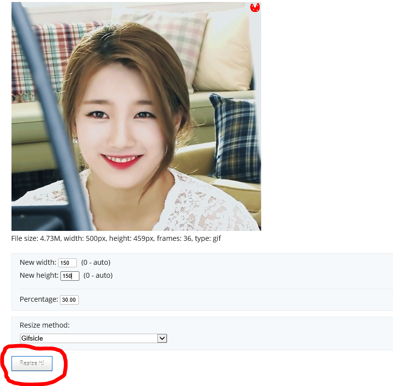 내가 가지고있는 움짤로 간단하게 리사이징해서 카페용 프사움짤 만드는 방법 | 인스티즈