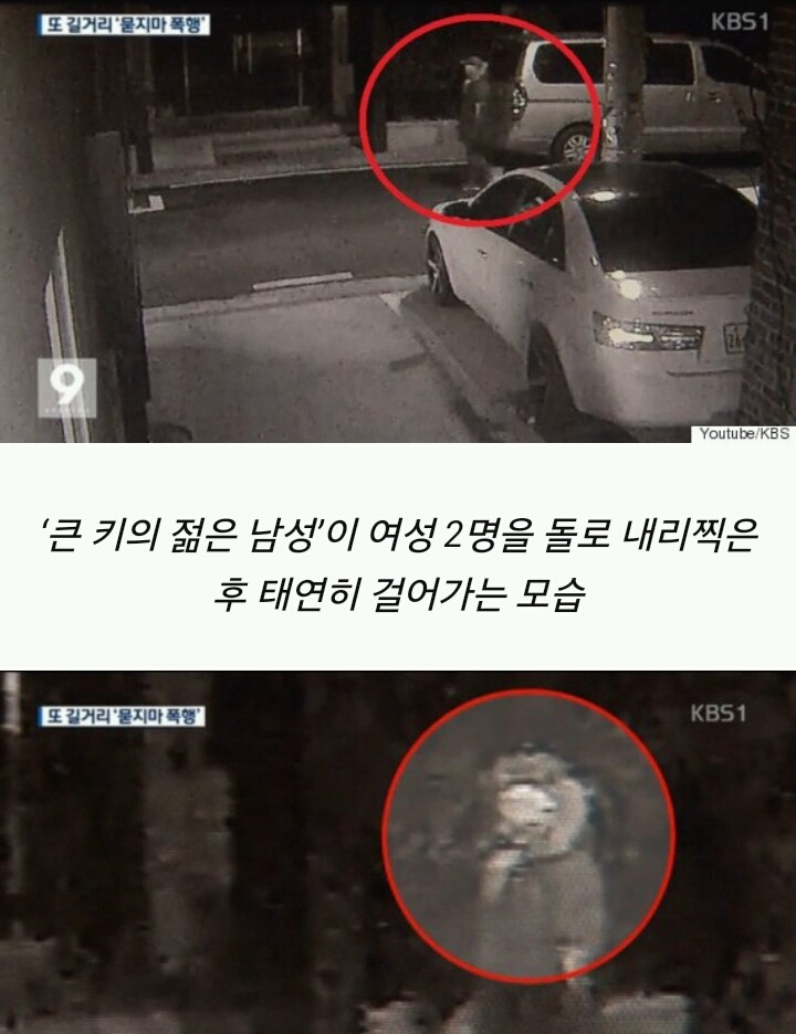 CCTV에 포착된 지나가는 여성 돌로 내리찍은 남자 (15초) | 인스티즈