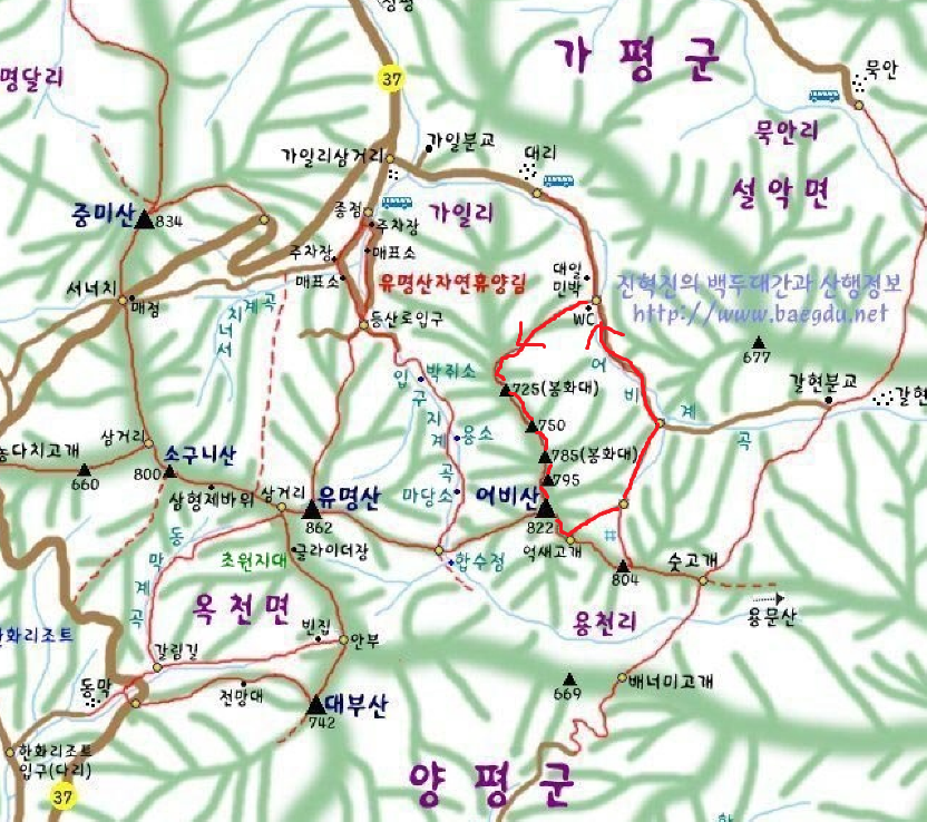 어비산 정상(829m) 이미지