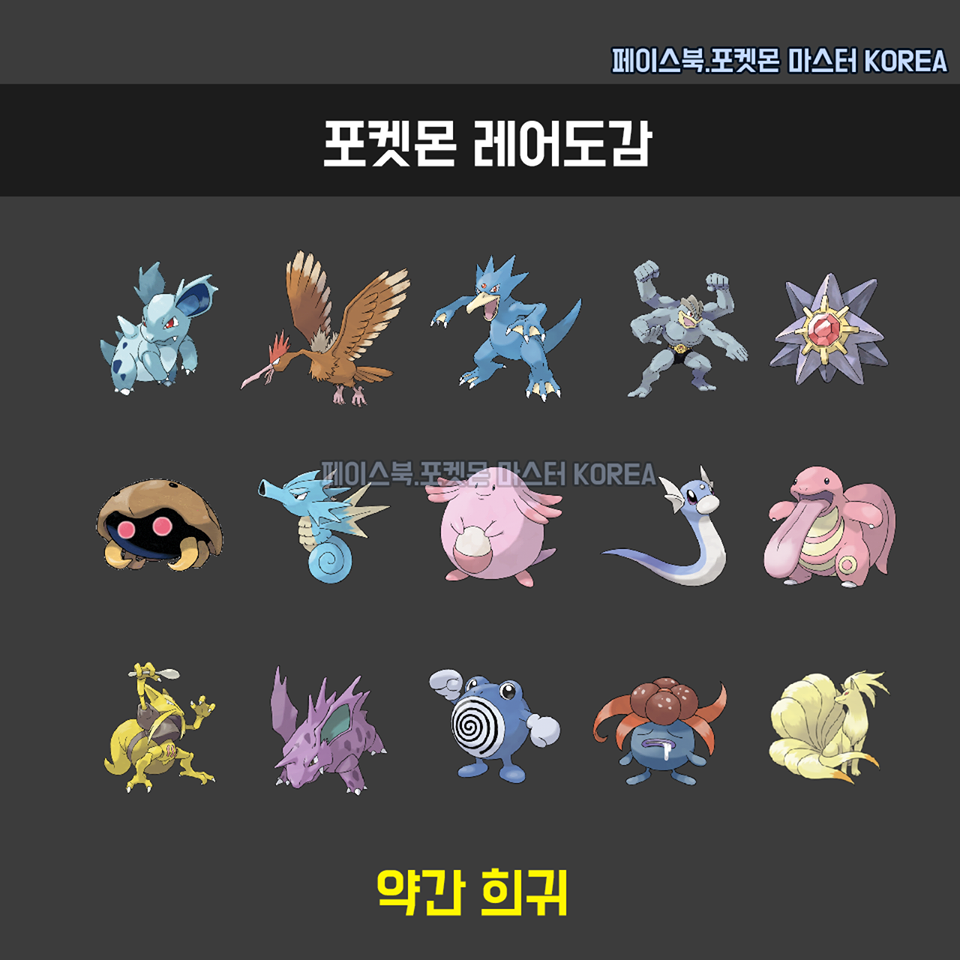포켓몬GO 레어도감 | 인스티즈