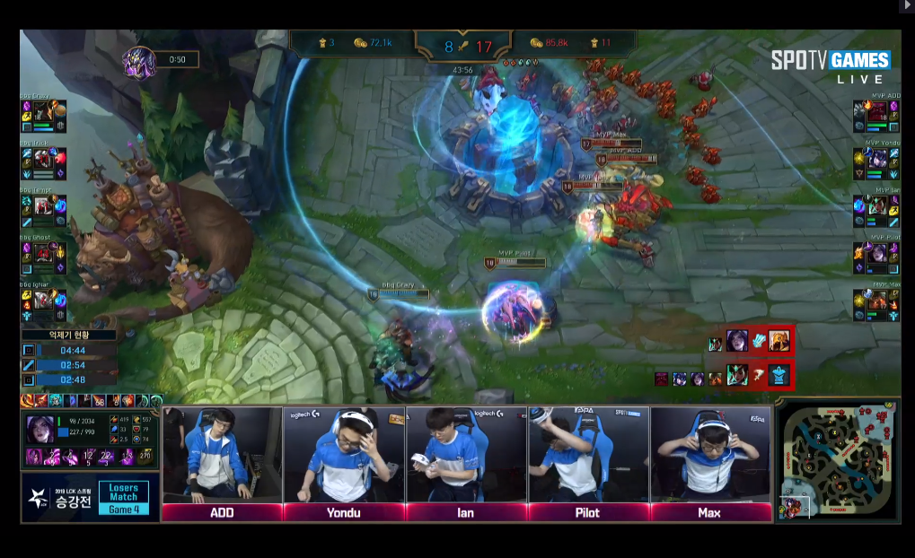 [LOL] 2019 롤챔스 스프링시즌 승강전, 패자전(5판 3선승)"MVP vs BBQ"- 4세트 결과 | 인스티즈