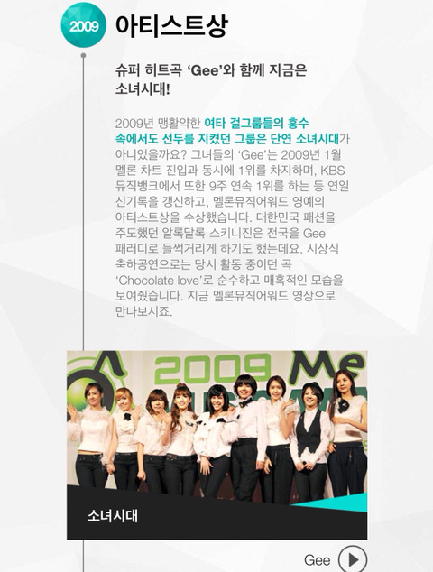 멜론뮤직어워드 2005~2008(온라인 시상식) 2009~2013(오프라인) 역대수상자들 | 인스티즈