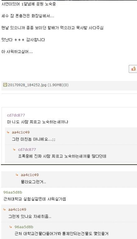 어젯밤 어느 게시판의 노숙자 빌런.jpg | 인스티즈