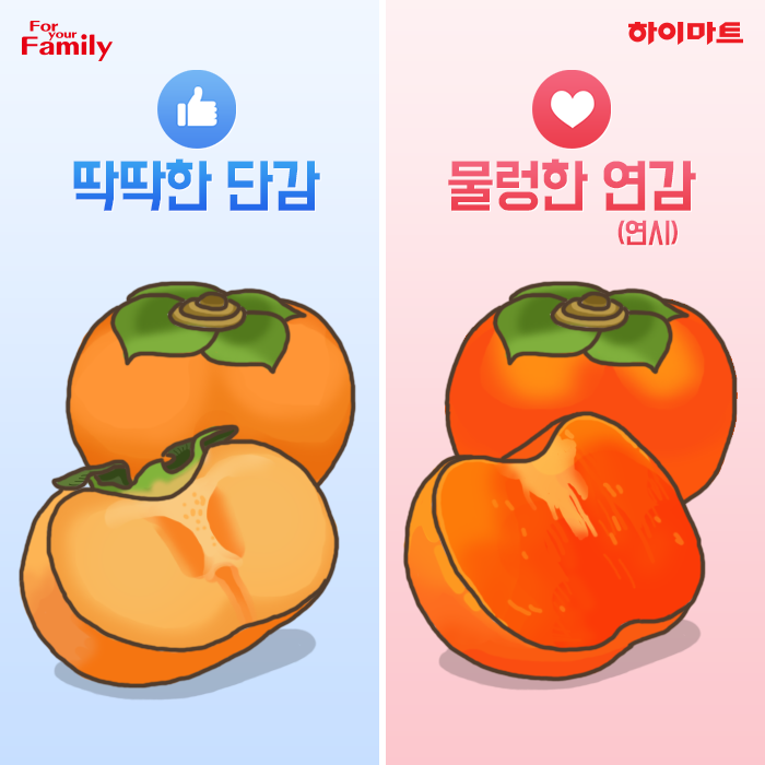 어떤 감을 좋아하는 감? 딱딱한 단감 vs 물렁한 연감 (연시) | 인스티즈